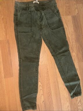 LOFT Olive Green Drawstring Jogger Pants